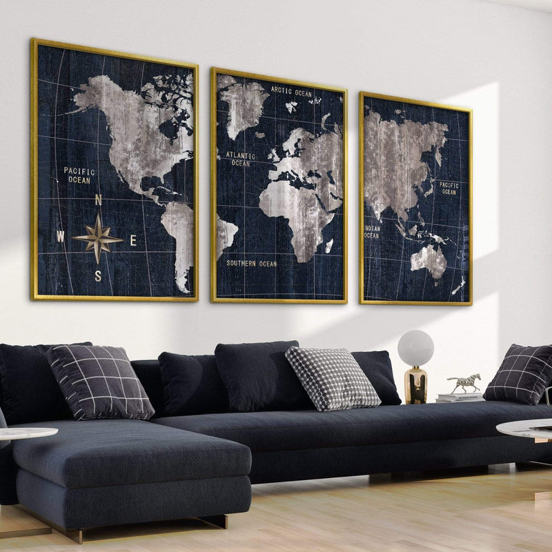 Noir Map Canvas