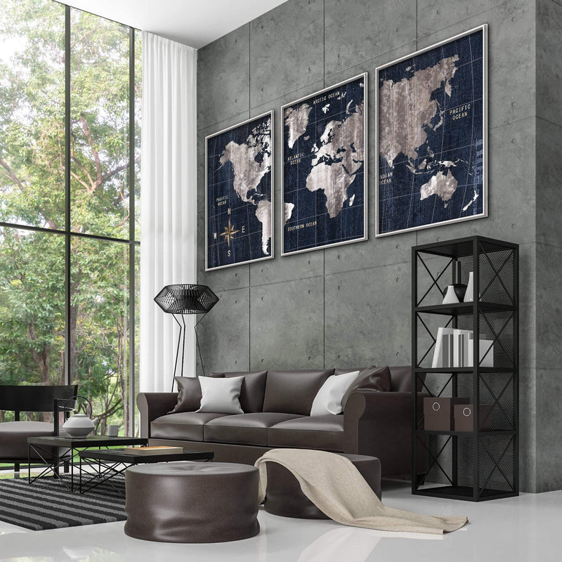 Noir Map Canvas