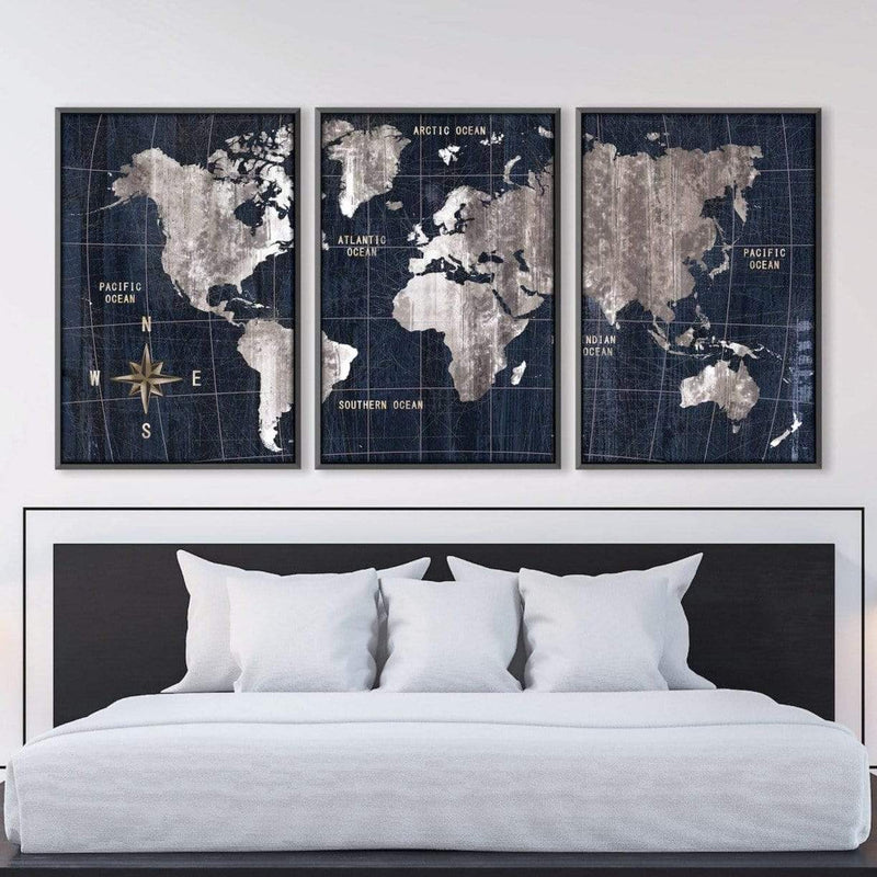 Noir Map Canvas