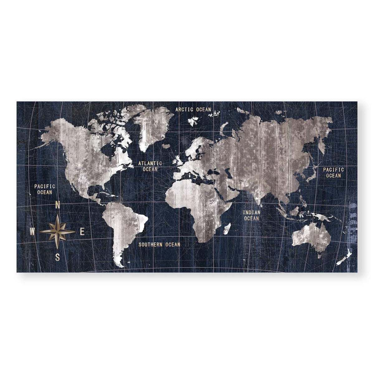 Noir Map Canvas - Single Panel, photo 5 of 9