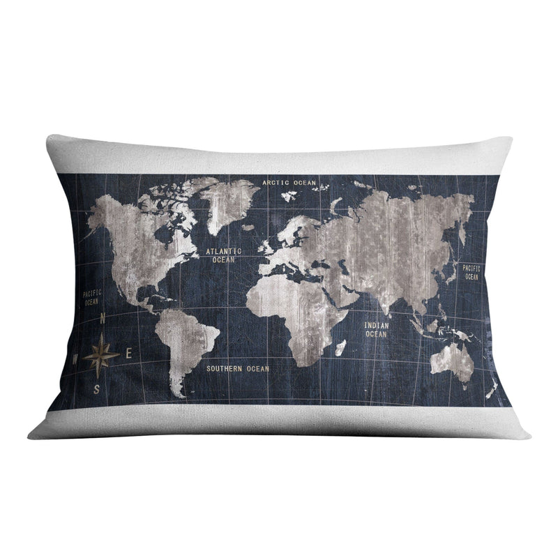 Noir Map Cushion