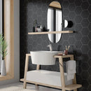 Noir Matte Hexagon Ceramic Tiles 8 1/4