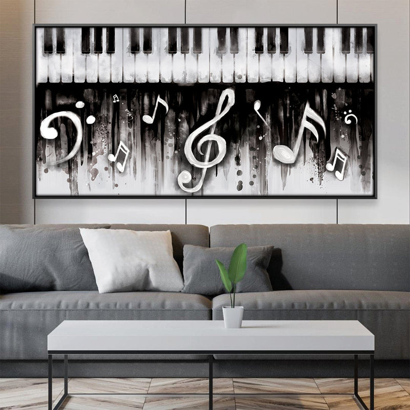 Noir Piano Canvas