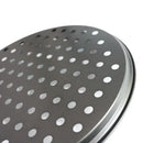 Non stick black carbon steel perforated pizza pan kitchen baking tray by Decorbites