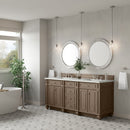James Martin Bristol 72" Double Bathroom Vanity, Whitewashed Walnut