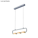 GobekUsa Nordic 3-Light Hanging Pendant with Metal and Wood Accents for Kitchen Island