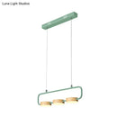 GobekUsa Nordic 3-Light Hanging Pendant with Metal and Wood Accents for Kitchen Island