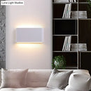 GobekUsa Nordic Aluminum Flush Mount Wall Lamp - Black/White LED Sconce Light Fixture (Small/Large)