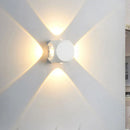 GobekUsa Nordic Aluminum LED Wall Lamp - Mini Cube Wall Washer Sconce for Living Room (2/4-Head) in Black/White