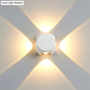 GobekUsa Nordic Aluminum LED Wall Lamp - Mini Cube Wall Washer Sconce for Living Room (2/4-Head) in Black/White