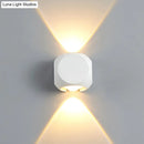 GobekUsa Nordic Aluminum LED Wall Lamp - Mini Cube Wall Washer Sconce for Living Room (2/4-Head) in Black/White