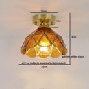 GobekUsa Glass Copper LED Ceiling Light - Nordic Home Lighting Fixture