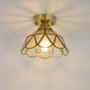GobekUsa Glass Copper LED Ceiling Light - Nordic Home Lighting Fixture