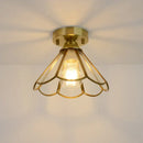 GobekUsa Glass Copper LED Ceiling Light - Nordic Home Lighting Fixture