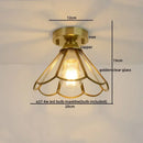 GobekUsa Glass Copper LED Ceiling Light - Nordic Home Lighting Fixture