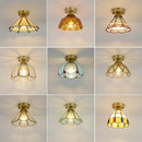 GobekUsa Glass Copper LED Ceiling Light - Nordic Home Lighting Fixture