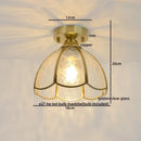 GobekUsa Glass Copper LED Ceiling Light - Nordic Home Lighting Fixture