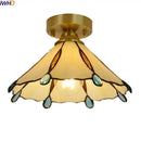 GobekUsa Glass Copper LED Ceiling Light - Nordic Home Lighting Fixture