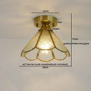 GobekUsa Glass Copper LED Ceiling Light - Nordic Home Lighting Fixture