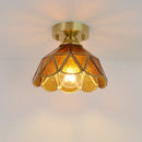 GobekUsa Glass Copper LED Ceiling Light - Nordic Home Lighting Fixture