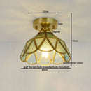 GobekUsa Glass Copper LED Ceiling Light - Nordic Home Lighting Fixture