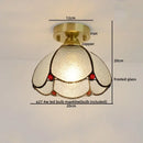 GobekUsa Glass Copper LED Ceiling Light - Nordic Home Lighting Fixture