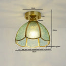 GobekUsa Glass Copper LED Ceiling Light - Nordic Home Lighting Fixture
