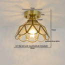 GobekUsa Glass Copper LED Ceiling Light - Nordic Home Lighting Fixture