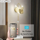 GobekUsa Nordic Art Deco LED Swan Wall Lamp  for Bedroom Bedside wall Living Room Hallway Indoor Lighting