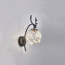 GobekUsa Nordic Ball Wall Mount LED Glass Stairs Sconce Light with Antler Decor - Starry Illumination