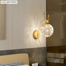 GobekUsa Nordic Ball Wall Mount LED Glass Stairs Sconce Light with Antler Decor - Starry Illumination