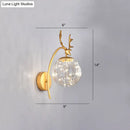GobekUsa Nordic Ball Wall Mount LED Glass Stairs Sconce Light with Antler Decor - Starry Illumination