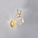 GobekUsa Nordic Ball Wall Mount LED Glass Stairs Sconce Light with Antler Decor - Starry Illumination