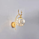 GobekUsa Nordic Ball Wall Mount LED Glass Stairs Sconce Light with Antler Decor - Starry Illumination