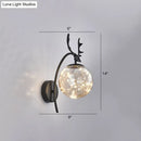 GobekUsa Nordic Ball Wall Mount LED Glass Stairs Sconce Light with Antler Decor - Starry Illumination