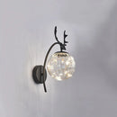 GobekUsa Nordic Ball Wall Mount LED Glass Stairs Sconce Light with Antler Decor - Starry Illumination