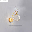 GobekUsa Nordic Ball Wall Mount LED Glass Stairs Sconce Light with Antler Decor - Starry Illumination