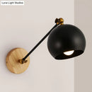 GobekUsa Nordic Metallic Wall Lamp with Adjustable Spherical Shade for Boutique - 1-Bulb Wall Light