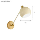 GobekUsa Nordic Metallic Wall Lamp with Adjustable Spherical Shade for Boutique - 1-Bulb Wall Light