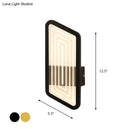 GobekUsa Nordic Metallic Wall Sconce in Black/Gold with Warm/White Light, 12.5"/19.5" Wide