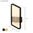GobekUsa Nordic Metallic Wall Sconce in Black/Gold with Warm/White Light, 12.5"/19.5" Wide