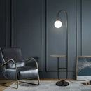 GobekUsa Glass Side Table LED Floor Lamp for Nordic Living Room Art Decor