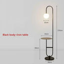 GobekUsa Glass Side Table LED Floor Lamp for Nordic Living Room Art Decor