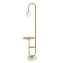 GobekUsa Glass Side Table LED Floor Lamp for Nordic Living Room Art Decor