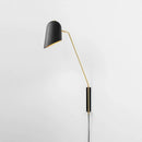 GobekUsa Nordic Black Wall Sconce with Bedside Reading Light and Metal Shade