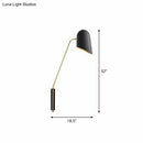 GobekUsa Nordic Black Wall Sconce with Bedside Reading Light and Metal Shade