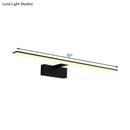 GobekUsa Nordic Black/White Acrylic Vanity Lamp - 16.5"/20" LED Rectangle Sconce Light for Bathroom in Warm/White