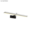GobekUsa Nordic Black/White Acrylic Vanity Lamp - 16.5"/20" LED Rectangle Sconce Light for Bathroom in Warm/White