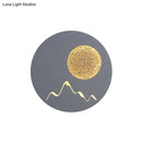 GobekUsa Nordic Minimalist LED Flush Mount Wall Light Sconce - Mini Round/Square Design in Black/White/Grey with Full Moon-Mountain Pattern