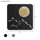 GobekUsa Nordic Minimalist LED Flush Mount Wall Light Sconce - Mini Round/Square Design in Black/White/Grey with Full Moon-Mountain Pattern